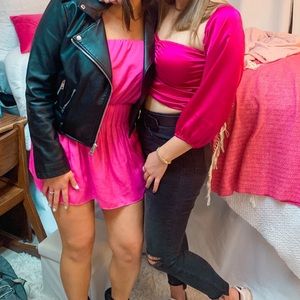 Do + Be pink strapless dress